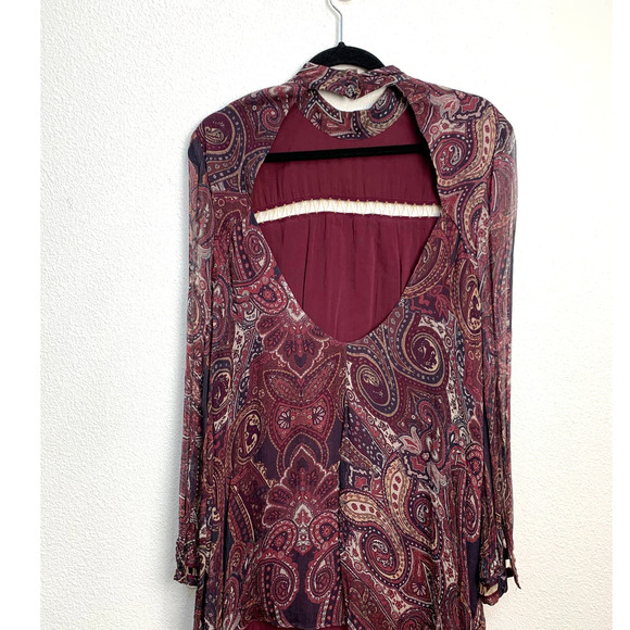 TJD The Jet Set Diaries Paisley Mini Cut out Back Chiffon sz 8 - Picture 4 of 8